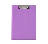 Carpeta de Colores Pastel Surtidos A5A4, portapapeles de Prueba, Carpeta de Archivos, Suministros de Oficina, Carpeta de Cuero con broches de presión(Lila,A5)