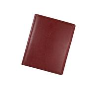 Carpeta de conferencias de piel, portapapeles organizadores de documentos de negocios con portapapeles de 4 anillas, carpeta de documentos de cuero