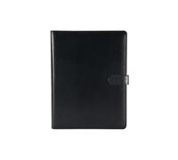 Carpeta de conferencias de piel, portapapeles, tamaño carta, carpeta de 4 anillas con portapapeles para oficina, estuche de archivos con múltiples bolsillos