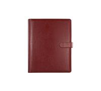 Carpeta de conferencias de piel, portapapeles, tamaño carta, carpeta de 4 anillas con portapapeles para oficina y oficina con bolsillo