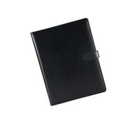 Carpeta de conferencias de piel, portapapeles, tamaño carta, carpeta de 4 anillas con portapapeles para oficina y oficina con bolsillo
