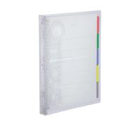Carpeta de cuaderno Kokuyo B5, 26 anillos, apertura con interruptor, capacidad 100 hojas, fabricada en Japón, transparente P333NT
