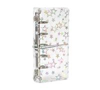 Carpeta de cuadernos transparente, protectora para planificador de hojas sueltas con correa - carpeta de planificación de 25 mm con anillos | para estudiantes, niños, niñas, adolescentes, hogar
