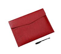 Carpeta de cuero PU Leather A4 Data File Bag Business Office PU Leather File Bag(Red)