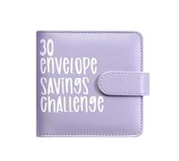 Carpeta de desafío de 30 días, libro del hogar con sobres de dinero, libro de presupuesto con encuadernación de sobres, organizador de dinero de piel sintética para el trabajo, el hogar, la escuela,