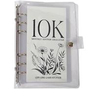 Carpeta de desafío de ahorro de dinero con sobres de 12 meses, una manera fácil y divertida de ahorrar 2,5 K/5 K/10 K, carpeta de presupuesto, hojas sueltas (10 K)