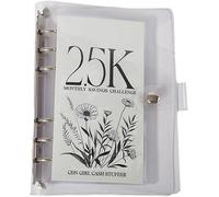 Carpeta de desafío de ahorro de dinero con sobres de 12 meses, una manera fácil y divertida de ahorrar 2,5 K/5 K/10 K, carpeta de presupuesto, hojas sueltas (2,5 K)