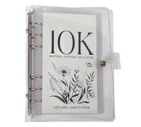 Carpeta de desafío de ahorro de dinero de 12 meses con sobres, organizador de presupuesto para objetivos de ahorro estructurados y planificación financiera (10 K)