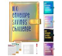 Carpeta De Desafío De Dinero - Libro De Sobre Organizador Planificador, Fun Savings Tracker, Gestión Financiera De Objetivos | Sobre Desafío Rastreador Para El Plan Personal De Ahorro De Dinero