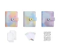 Carpeta de desafío de sobres,Organizador de carpetas de dinero A7 color macarrón para efectivo - Carpeta de presupuesto impermeable, carpeta de dinero de moda para presupuestar, ahorrar efectivo Hunya