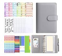 Carpeta de desafíos para ahorrar dinero, Planificador de presupuesto en efectivo de cuero de PU, Cuaderno de presupuesto mensual Planificador de dinero para desafíos de ahorro financiero Pago