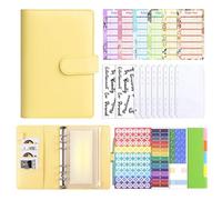 Carpeta de desafíos para ahorrar dinero, Planificador de presupuesto en efectivo de cuero de PU, Cuaderno de presupuesto mensual Planificador de dinero para desafíos de ahorro financiero Pago