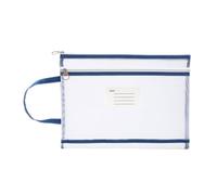 Carpeta de documentos con soporte para archivos, seguro que aquí hay un título de producto para listar, bolsa transparente con cierre de cremallera, gran capacidad, almacenamiento transparente, A4,