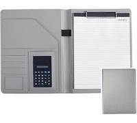 Carpeta de documentos de cuero, Entrevista de currículum for la conferencia oficina escuela negocios(Light Grey)