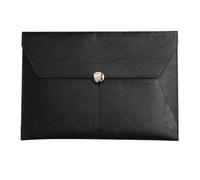 Carpeta de documentos de cuero, tamaño A4, tipo sobre, for negocios, contratos, datos, tamaño: 240 x 347 mm.(Black)