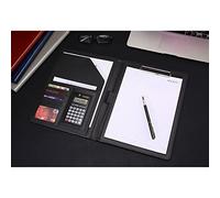 Carpeta de Documentos para Viajes Personales A4, Carpeta portapapeles A4 con almacenamiento y opciones de calculadora multicolor(Grijs,No calculator)