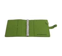 Carpeta de fieltro de 4 anillas con bolsillo para tarjetas, ranura elástica para bolígrafo, 18,5 x 23 cm, fundas recargables (papel interior no incluido) cuaderno de fieltro con páginas reemplazables