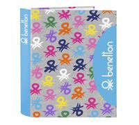 Carpeta de folio 4 anillas de benetton, 270x60x330mm