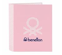 Carpeta de Folio 4 Anillas de Benetton Vichy, 270x60x330 mm
