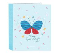 Carpeta de Folio 4 Anillas de Blackfit8 Mariposa, 270x60x330 mm