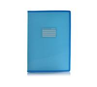 Carpeta de Fundas A4 Colorline con Bordes Reforzados en Tela y Cubiertas Rígidas, Indicadores con Solapa Interior, Adhesivos y Tarjetero Identificador by Office Box. (40 Fundas, Azul Claro)