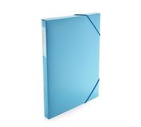 Carpeta de Gomas - Caja de Proyectos A4+ con Cierre de Gomas - REF.52511-AC- Lomo de 25 cm. En 12 Colores Colorline by Office Box - Fabricado en Polipropileno 100% Reciclable (Azul Claro)