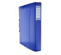 Carpeta de Gomas - Caja de Proyectos A4+ con Cierre de Gomas - REF.55011-AO- Lomo de 50 cm. En 12 Colores Colorline by Office Box - Fabricado en Polipropileno 100% Reciclable (Azul Oscuro)