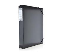 Carpeta de Gomas - Caja de Proyectos A4+ con Cierre de Gomas - REF.55011-NE- Lomo de 50 cm. En 12 Colores Colorline by Office Box - Fabricado en Polipropileno 100% Reciclable (Negro)