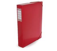 Carpeta de Gomas - Caja de Proyectos A4+ con Cierre de Gomas - REF.55011-RJ- Lomo de 50 cm. En 12 Colores Colorline by Office Box - Fabricado en Polipropileno 100% Reciclable (Rojo)