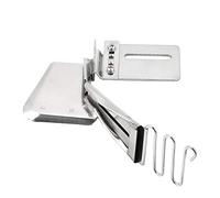 Carpeta de máquina de coser, conjunto de carpeta de sesgo de ángulo recto de doble pliegue ajustable para máquina de coser industrial Carpeta de costura plana Carpeta de unión de cinta de fijación