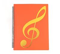 Carpeta de música para partituras, carpeta de documentos encuadernada en espiral, 40 páginas, para mujeres, hombres, estudiantes, escuela, oficina, hogar