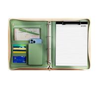 Carpeta de , Padfolio para hombres - cartera legal de currículum corporativo, organizador de viaje de Padfolio con bloc de notas A4 y carpeta para documentos, presentarnos, verde