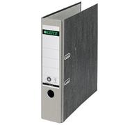 Carpeta de palanca Leitz de 180°, cartulina A4, lomo gris de 8 cm | Mecanismo 180° patentado; archivado fácil y rápido; ideal para trabajo, colegio u hogar.