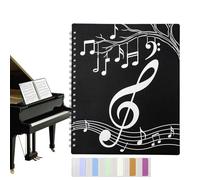 Carpeta de partituras, 40 bolsillos de almacenamiento, muestra 80 páginas en espiral, soporte para hojas de música, para fotos, álbumes de recortes, documentos, papel, obras de arte, piano, tarjetas