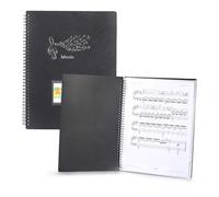Carpeta de partituras A4, 20 fundas, 40 páginas, carpeta de archivo de música grabable a doble cara, carpeta de piano A4, soporte de almacenamiento de archivos para banda de (do)