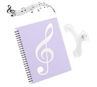 Carpeta De Partituras A4, Carpeta Notas Musicales, Carpeta Para Partituras De Coral, Carpeta Fundas Plastico A4 Musical Con 1 Clip, Almacenamiento De Partituras, Carpetas Para Partituras (Púrpura)