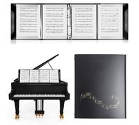 Carpeta de partituras, Carpeta de partituras de piano 4 páginas Ampliar capacidad de 52 páginas Carpeta de partituras A4 desmontable para guardar partituras y almacenar archivos