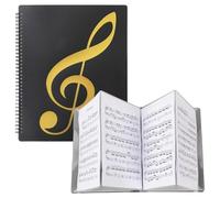 Carpeta de Partituras de 4 Pagina, Carpeta de Musica Plegable A4, Permitir Anotaciones, Carpetas Fundas Plastico A4 para Documentos, Papel, Notas Musicales, Archivos