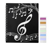 Carpeta de partituras de música, 40 bolsillos de almacenamiento, muestra 80 páginas en espiral, carpeta de coro, prensa, foto, álbum de recortes, papel, pintura, piano, currículum, tarjeta, recuerdo