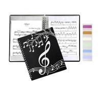 Carpeta de partituras de música | Archivo de almacenamiento de 40 bolsillos, muestra 80 páginas en espiral, carpeta de coro, prensa, foto, álbum de recortes, papel, pintura, piano, currículum, tarjeta