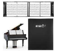 Carpeta de partituras de piano de 64 páginas, ampliable, 4 páginas, carpeta de escritura para coro, carpeta de almacenamiento de música A4