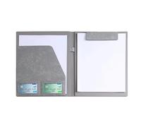 Carpeta de piel A4 con ranuras para tarjetas, carpeta de documentos para conferencias, presentación de contratos