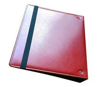 Carpeta de piel con 3 anillas y banda elástica, portapapeles, suministros de oficina