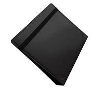 Carpeta de piel con 3 anillas y banda elástica, portapapeles, suministros de oficina