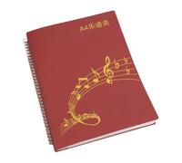 Carpeta de plástico con inserto transparente grueso, multicapa, for partituras A4, de gran capacidad.(Rot,30)