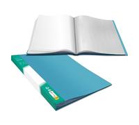 Carpeta de Portafolio de Arte, 40 bolsillos transparentes, protectores de papel Acqua, libro de presentación claro de 80 páginas para obras de arte, cartas, hojas de informe (Acomoda 21.6cm x 29.7cm)