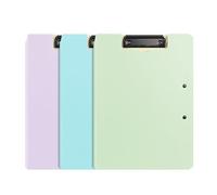 Carpeta de portapapeles con cubierta plegable multicolor, carpeta doble Clip resistente PP, organizadora archivos contrato, expansión 3 uds