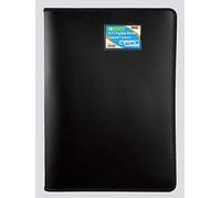 Carpeta de presentación Tiger A3 Premium, con cremallera, 20 fundas y 40 caras, color negro