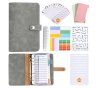 Carpeta de Presupuesto A6 con Sobre Planificador de Presupuesto, Cuaderno de Presupuesto con Funda y Sobre, Organizador, Planificador y Agenda de Presupuesto, Cuaderno de Ahorro para el Hogar