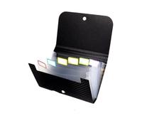 Carpeta de recibos cartera pequeña, estuche acordeón A6, resistente al agua, con pestañas índice autoadhesivas Para Escuela, Oficina y Hogar(Transparent-7)